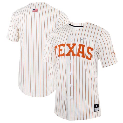 nike texas longhorns replica baseball jersey - pinstripe|Nike Men's Nike White Texas Longhorns Pinstripe Replica.